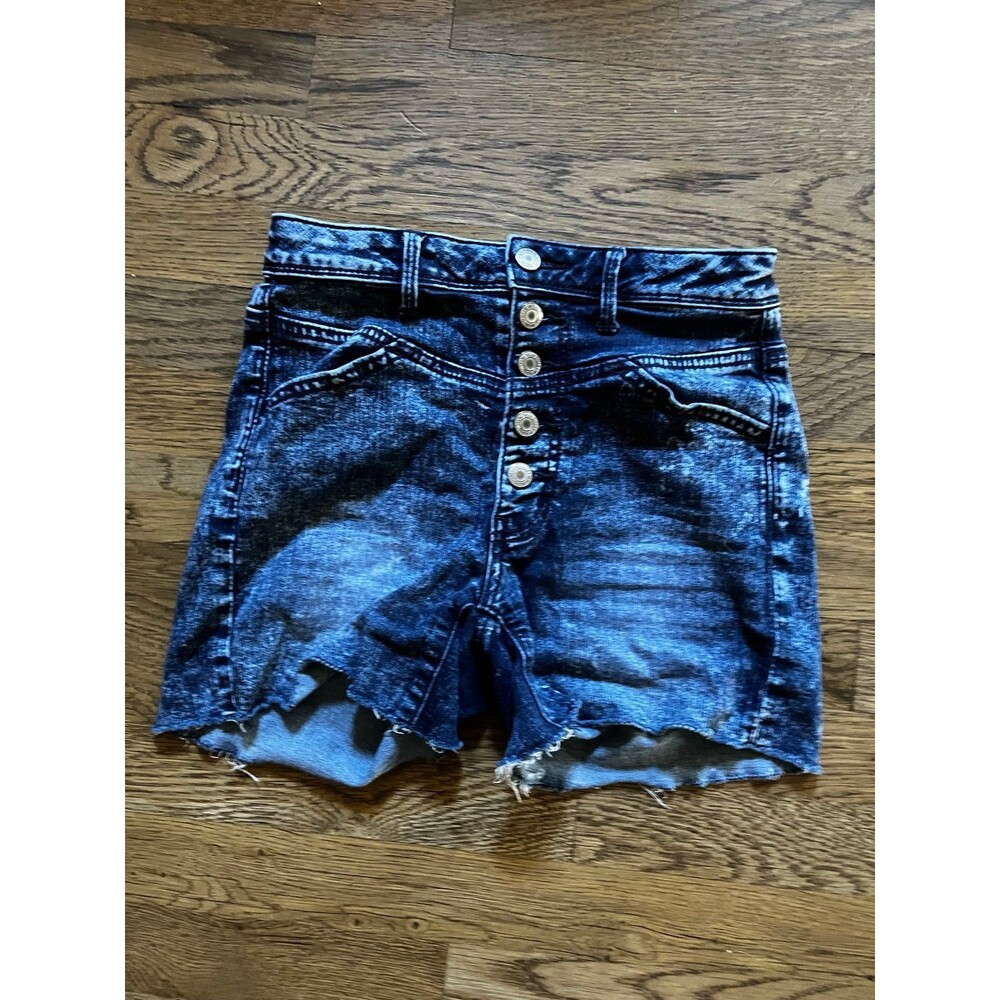 American Eagle Outfitters Acid Dye Cutoff Jean Denim Short Shorts sz 0 highrise